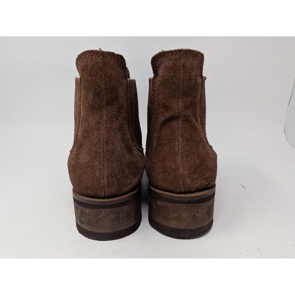 Roper Boots Mens Size 9.5 D Brown Suede Chelsea Ankle Square Toe Western